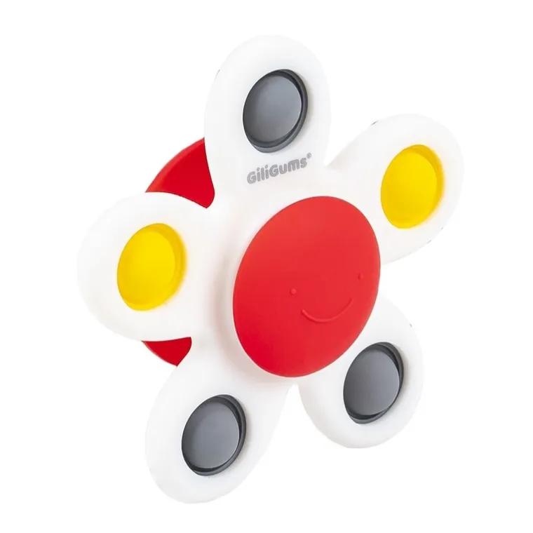 GiliGums, zakręcony kwiatek pop it, kontrastowy