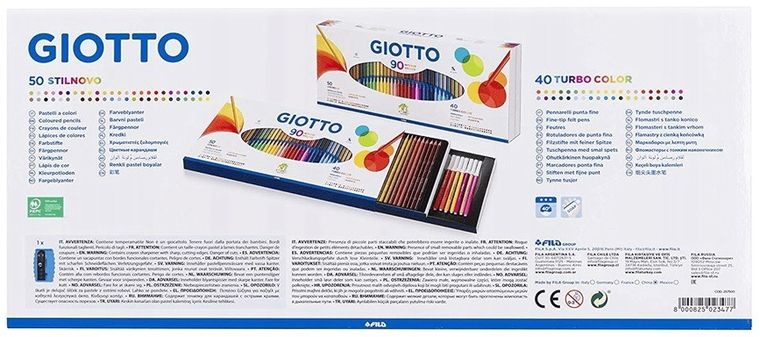 Giotto, Intense Colors, zestaw kredeki i flamastrów, 90 szt.
