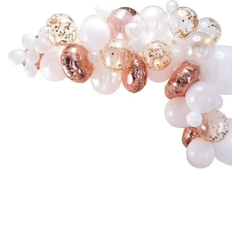 Girlanda balonowa, rose gold, 79 szt.