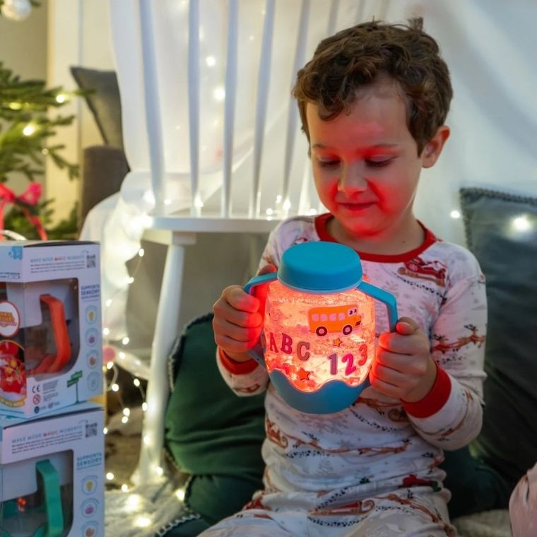 Glo Pals, ABC, słoik sensoryczny do napełnienia wodą z akcesoriami, zestaw kreatywny