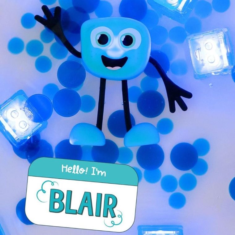 Glo Pals, Blair, postać do kąpieli i kostki sensoryczne świecące w wodzie, zestaw