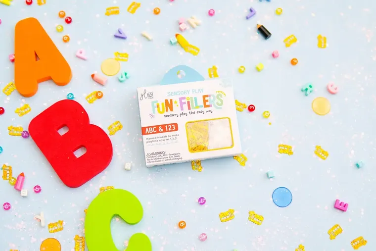 Glo Pals, Cyfry i Litery, wkład do słoików sensorycznych