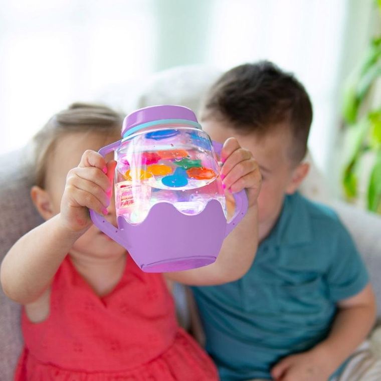 Glo Pals, słoik sensoryczny do napełnienia wodą, fioletowy