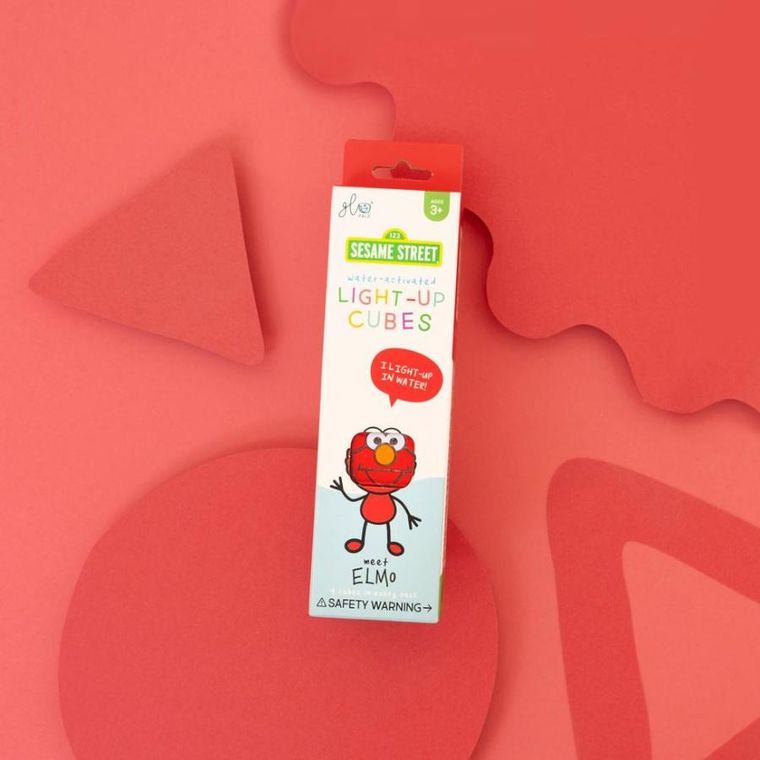 Glo Pals, Ulica Sezamkowa, Elmo, kostki sensoryczne świecące w wodzie, 4 szt.