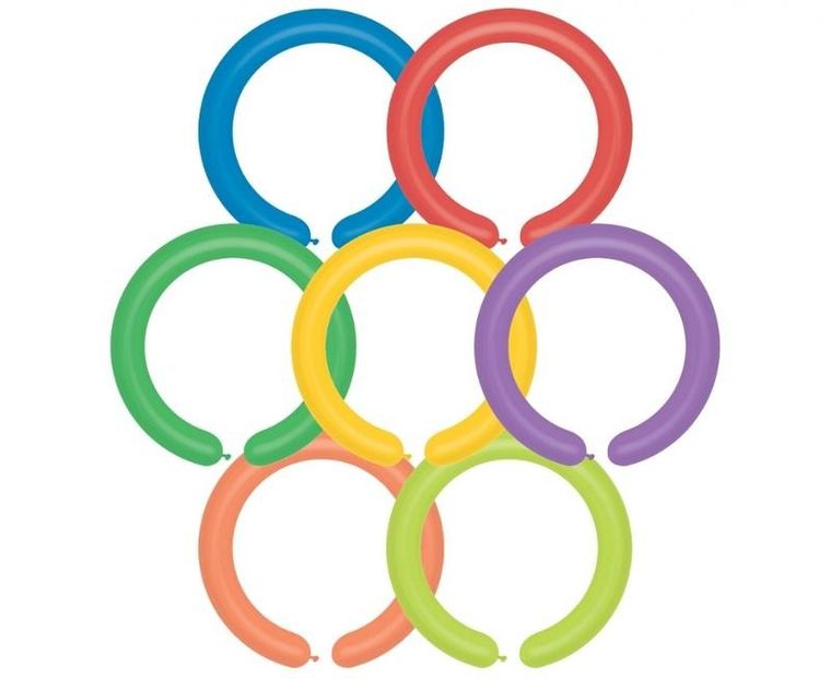 Godan, balony do modelowania, różnokolorowe Party mix, 100 szt.