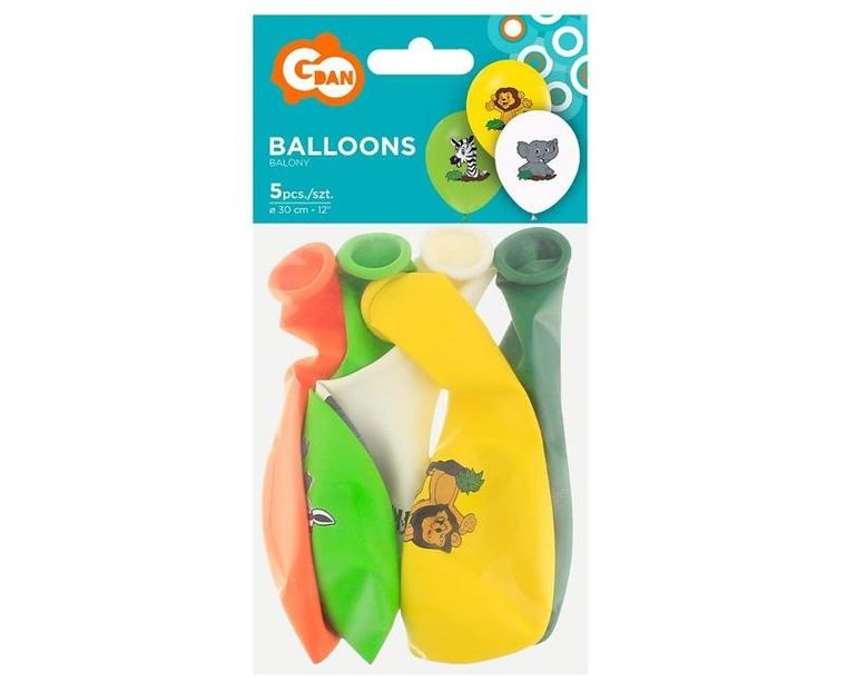 Godan, balony Safari, 5 szt.