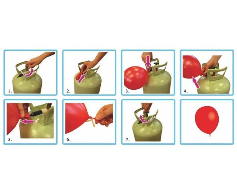 Godan, butla z helem, jednorazowa, na 50 balonów 9"