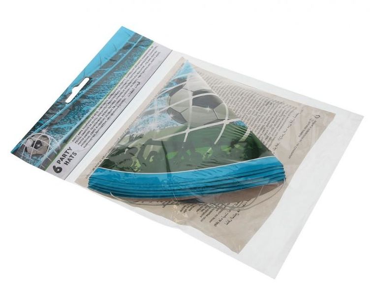 GoDan, czapeczki papierowe, Soccer Fans, 6 szt.