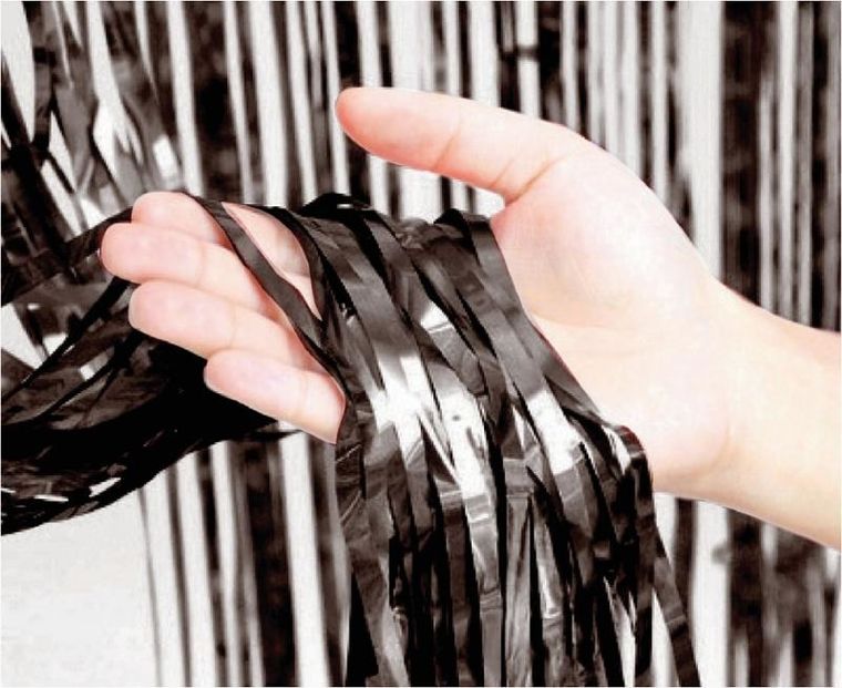 GoDan, kurtyna dekoracyjna, czarna, 90-240 cm