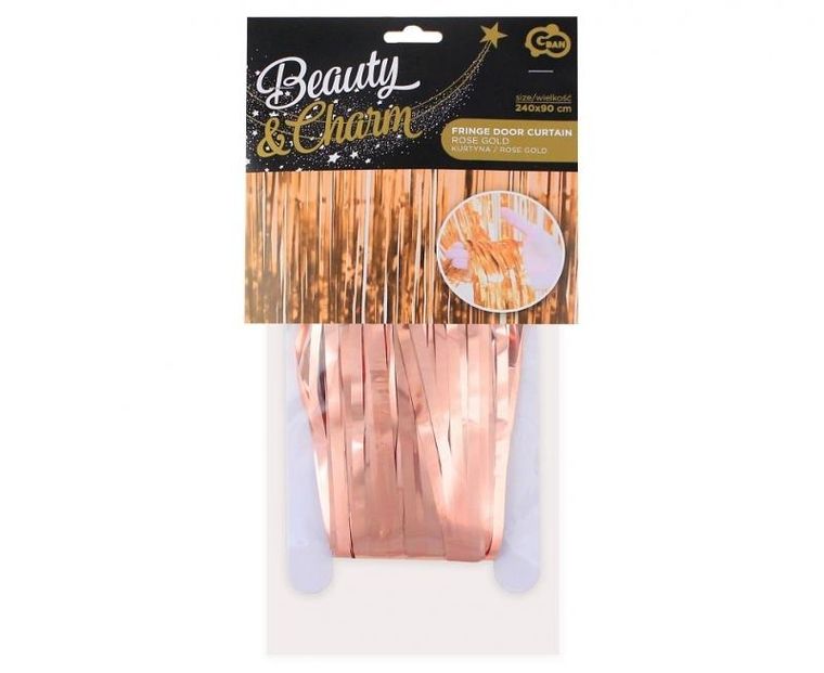 Godan, kurtyna dekoracyjna, różowo-złota, 90-240 cm