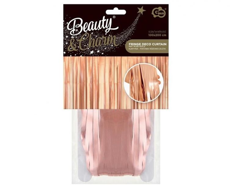 Godan, kurtyna matowa, różowo-złota, 100-200 cm
