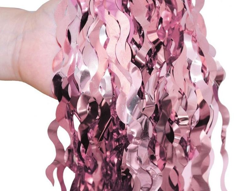 Godan, kurtyna spirale, metaliczna różowa, 100-200 cm