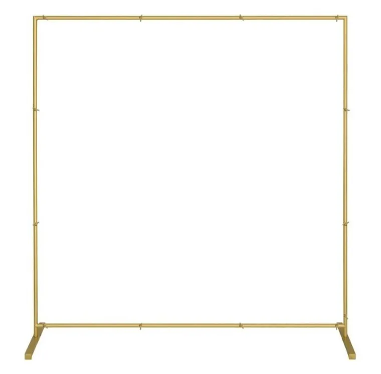 Godan, stelaż do dekoracji balonowej, kwadratowy, złoty, 210-210 cm