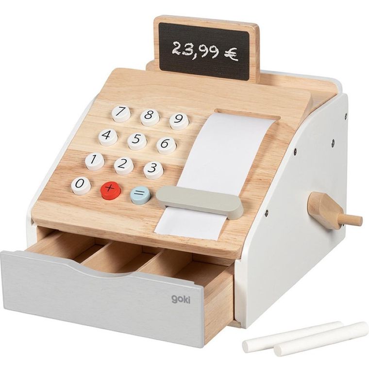 Goki, kasa sklepowa drewniana