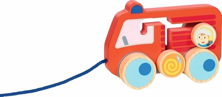 Goki, straż pożarna, drewniany wóz do ciągnięcia