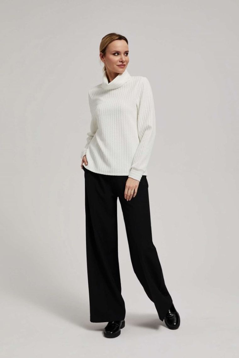 Golf damski, biały, Moodo