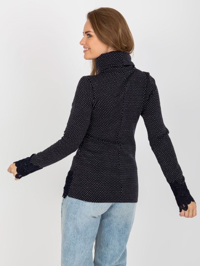 Golf damski, granatowy, Lakerta