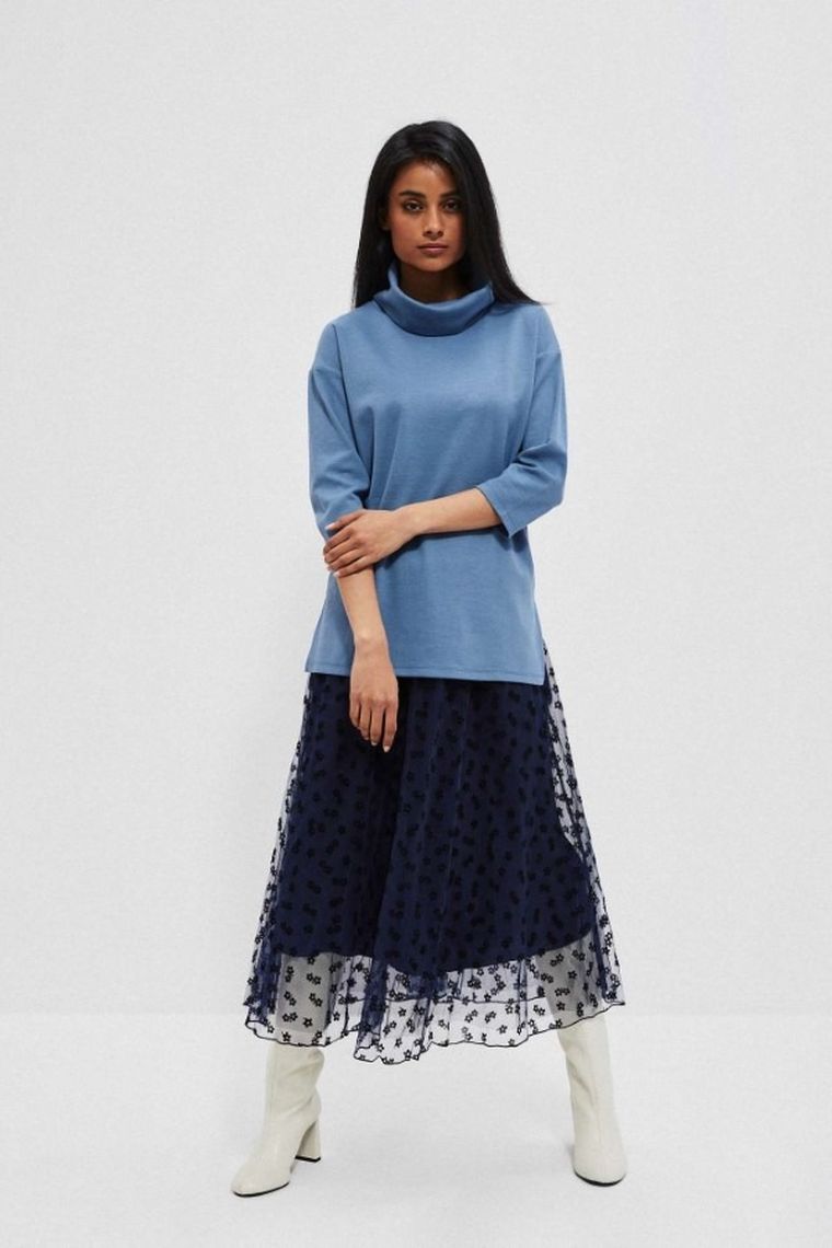 Golf damski, niebieski, Moodo