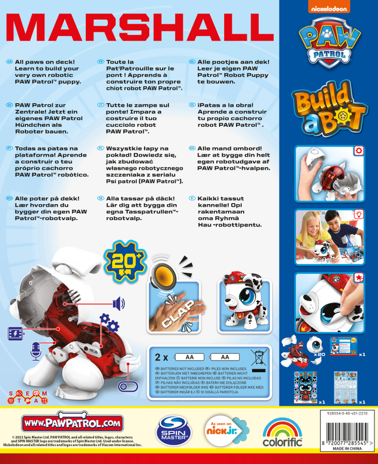 Goliath, Build a Bot, Paw Patrol, Marshall, zbuduj bota