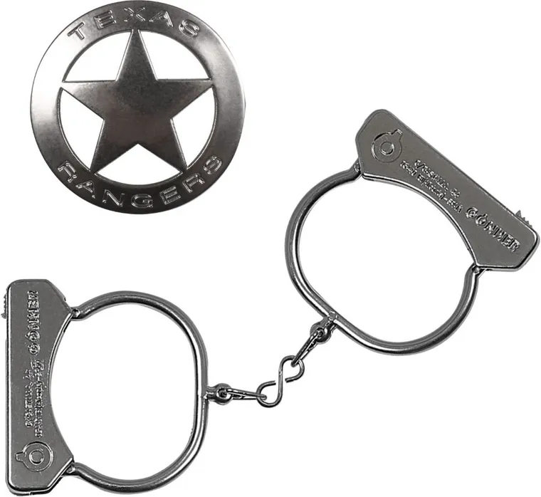 Gonher, kajdanki + metalowa odznaka szeryfa