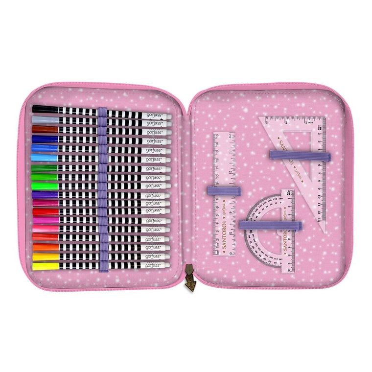 Gorjuss, Fairground, First Prize, podwójny piórnik z wyposażeniem