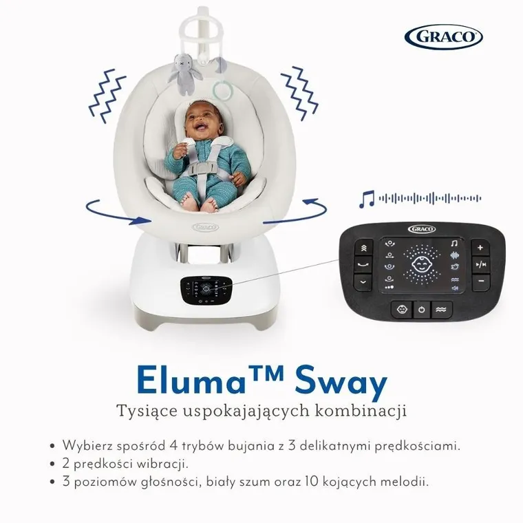 Graco, Eluma Sway, huśtawka elektryczna, bujaczek