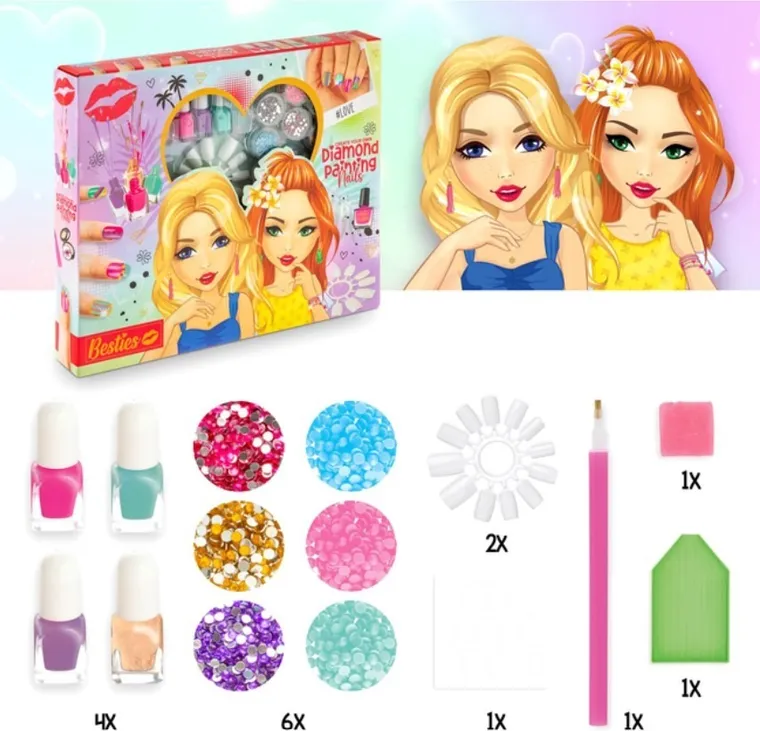 Grafix, zestaw do paznokci, malowanie diamentami
