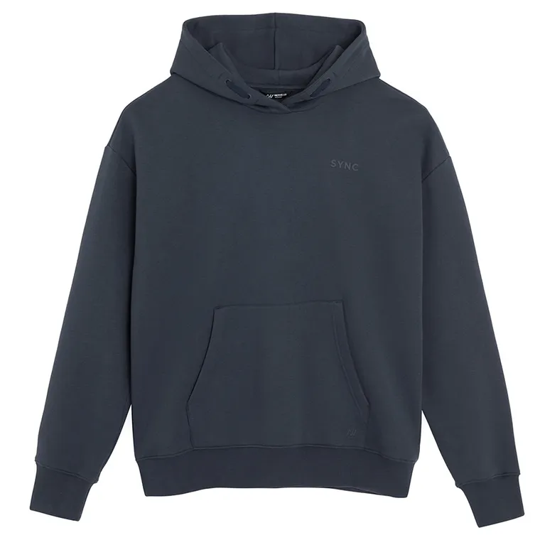Granatowa bluza z kapturem oversize NOWEAR