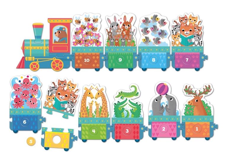 Granna, Ciuchcia, maxi puzzle z dziurką, 33 elementy