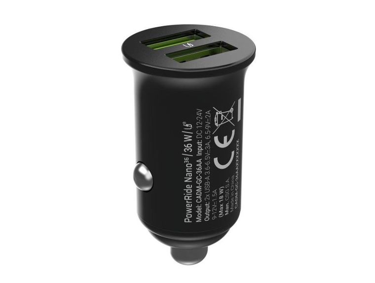 Green Cell, ładowarka samochodowa, GC PowerRide Nano36, 36W, 6A, 2xUSB-A