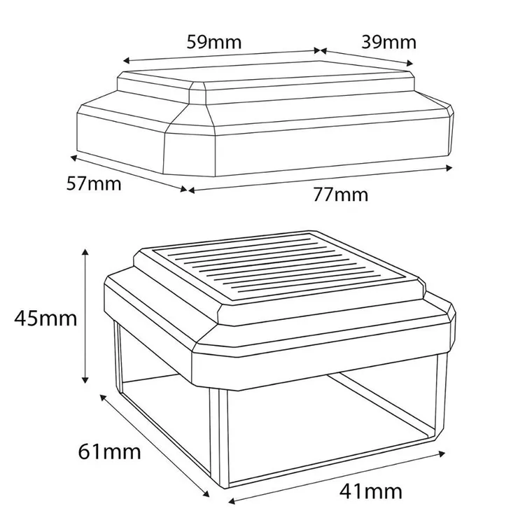 GreenBlue, lampa solarna LED na słupek, daszek kopertowy, 60-40 mm, 3200K GB125 WW