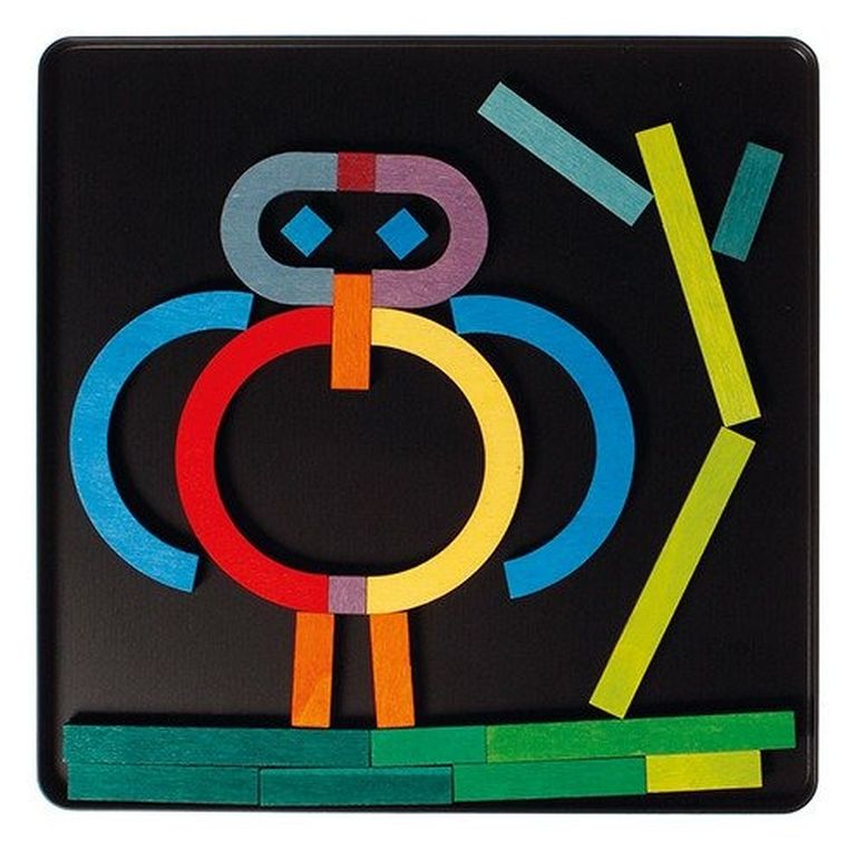 Grimm's, układanka magnetyczna, klocki drewniane, alfabet