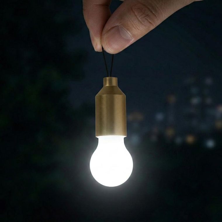 Grundig, latarka turystyczna LED, wisząca, złota
