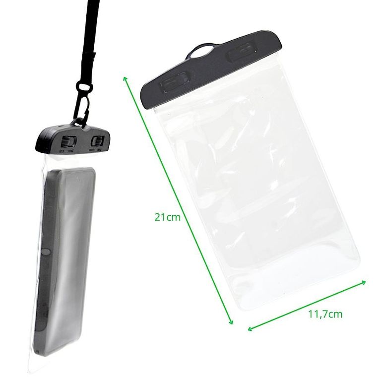 Grundig, wodoodporne etui na telefon, czarne, 11,7-21 cm