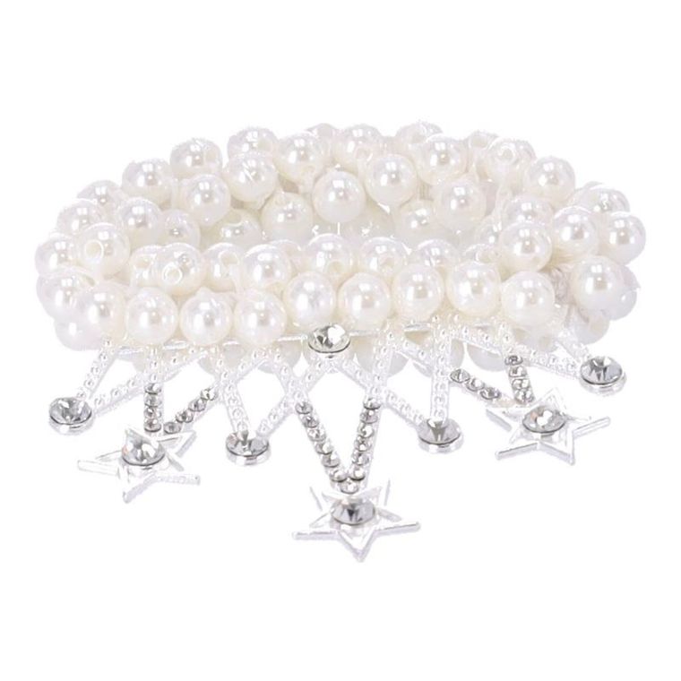 Gumka do włosów z perełkami i koroną