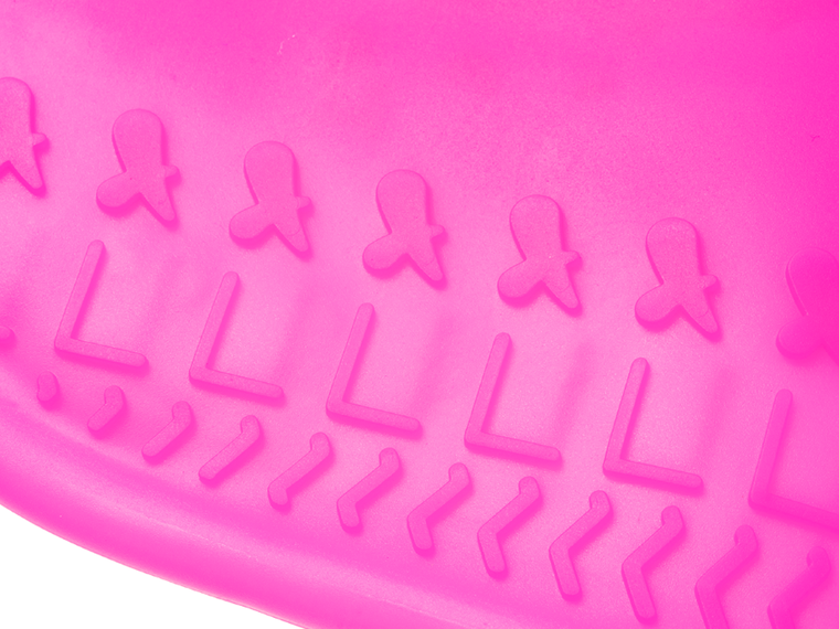 Gumowe wodoodporne ochraniacze na buty, ciemnoróżowe, rozmiar 40-44