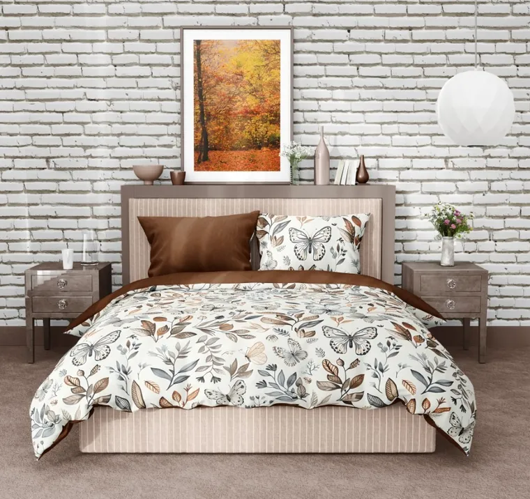 Gusto, Motyle, 2-częściowy komplet pościeli, 100% bawełna, 140-200 cm