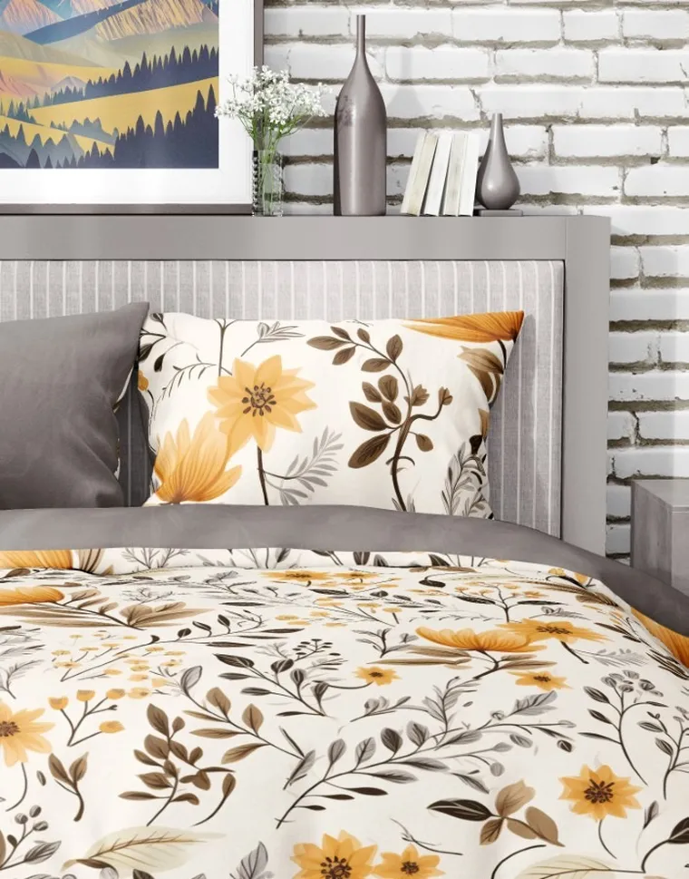 Gusto, Złocień, 2-częściowy komplet pościeli, 100% bawełna, 140-200 cm