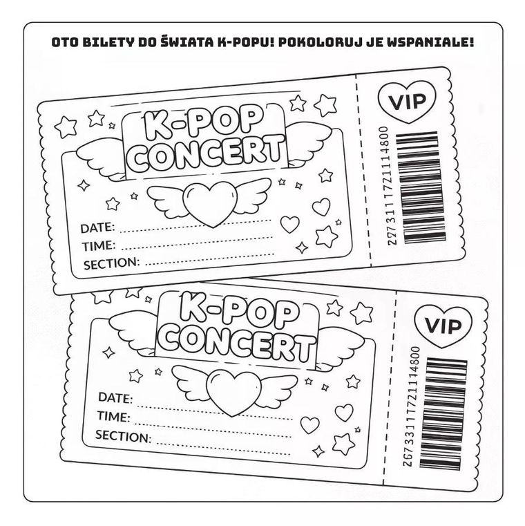 Gwiazdy k-pop. Gwiazda. Kolorowanka