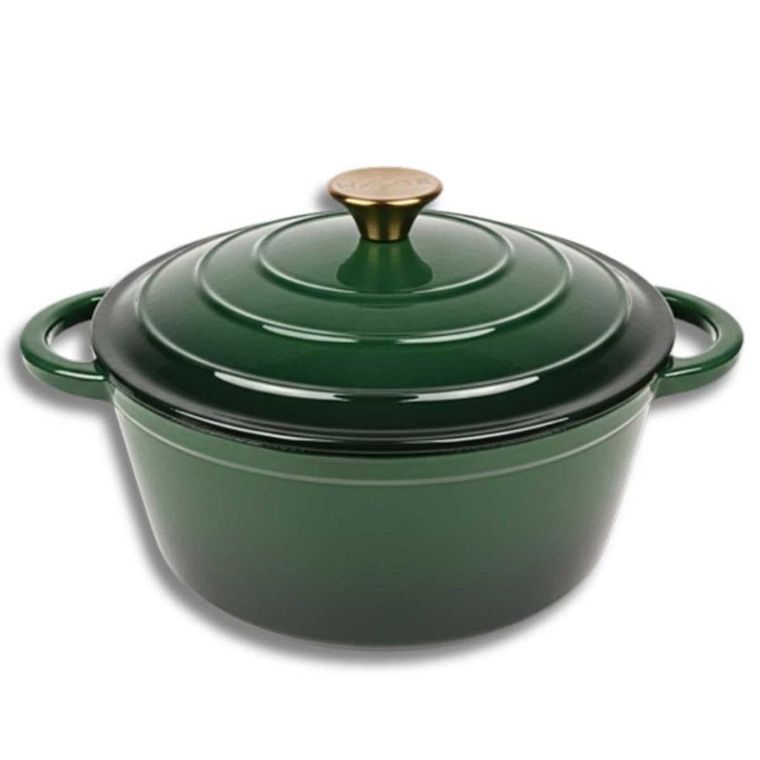 Hage, garnek żeliwny, emaliowany, zielony, 26 cm, 5l