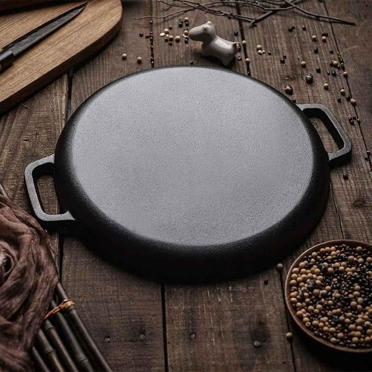 Hage, patelnia żeliwna, talerz do pizzy, 30 cm