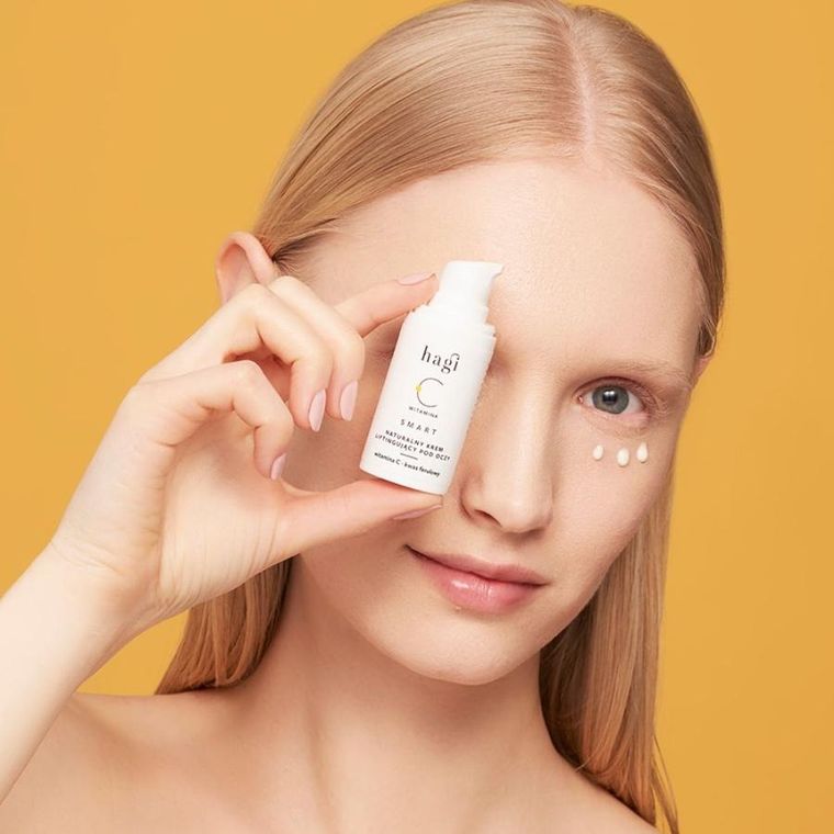 Hagi, Smart C, naturalny krem liftingujący pod oczy kwasem ferulowym i wiatminą C, 15 ml