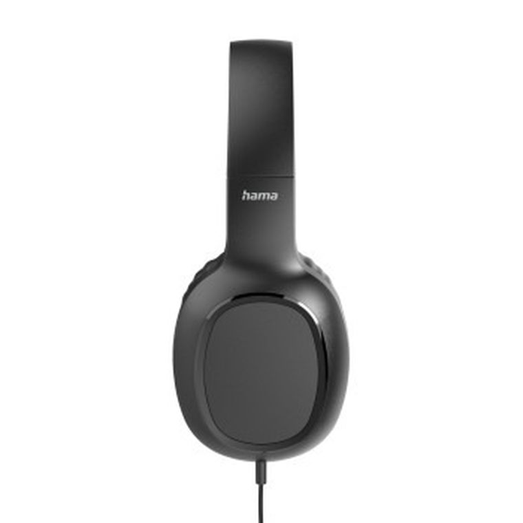 Hama, Fun C, słuchawki przewodowe, nauszne, z mikrofonem, USB‑C, czarne