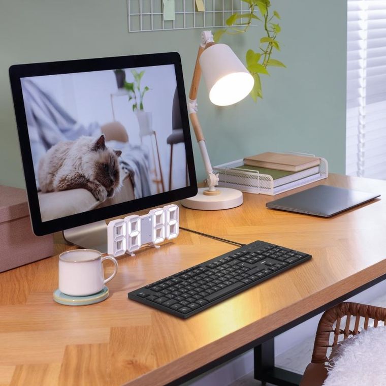 Hama, przewodowa klawiatura komputerowa, czarna, CK-200