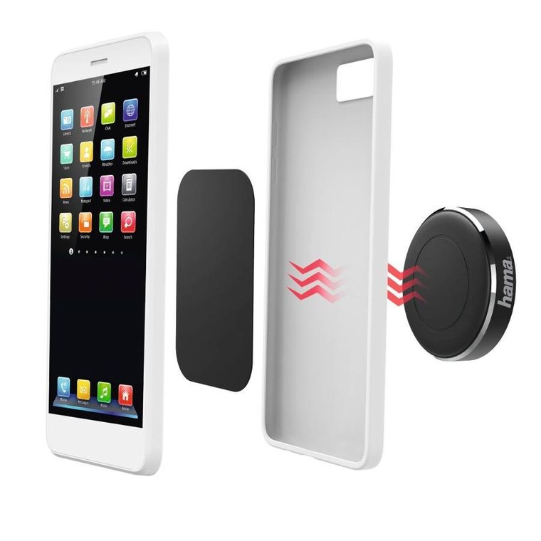Hama, uniwersalny uchwyt na smartfony, magnetyczny, czarny