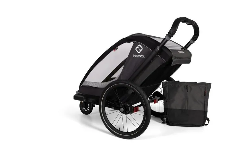 Hamax, Cocoon One, przyczepka rowerowa, grey/black
