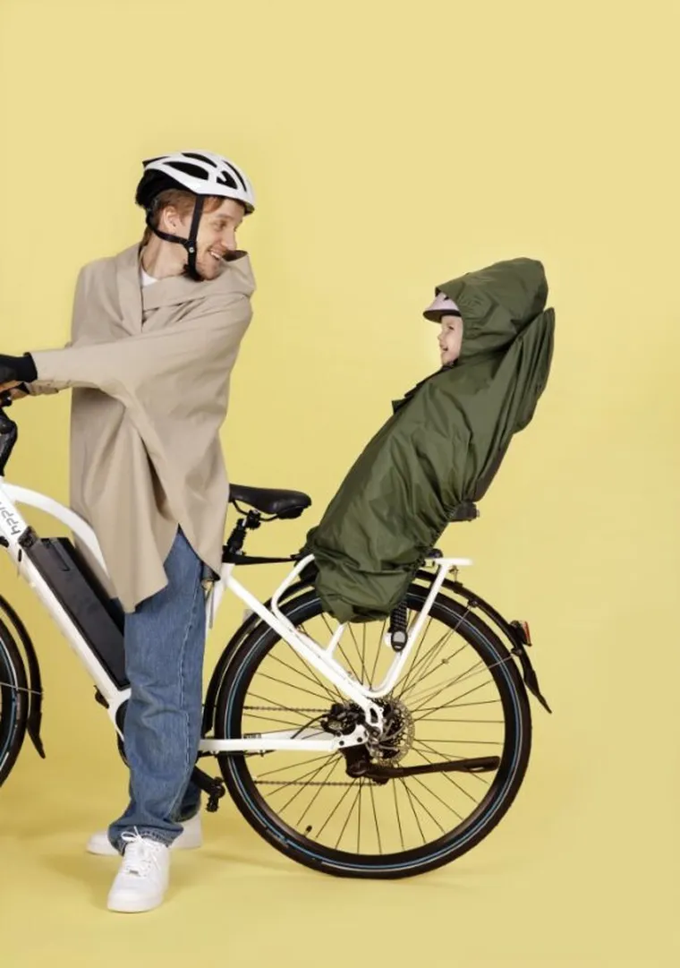 Hamax, Ponczo przeciwdeszczowe na fotelik rowerowy, Green