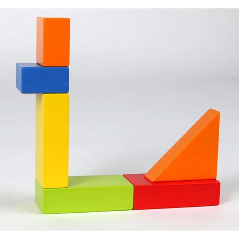 Hape, Wózek z klockami, pchacz, zabawka drewniana