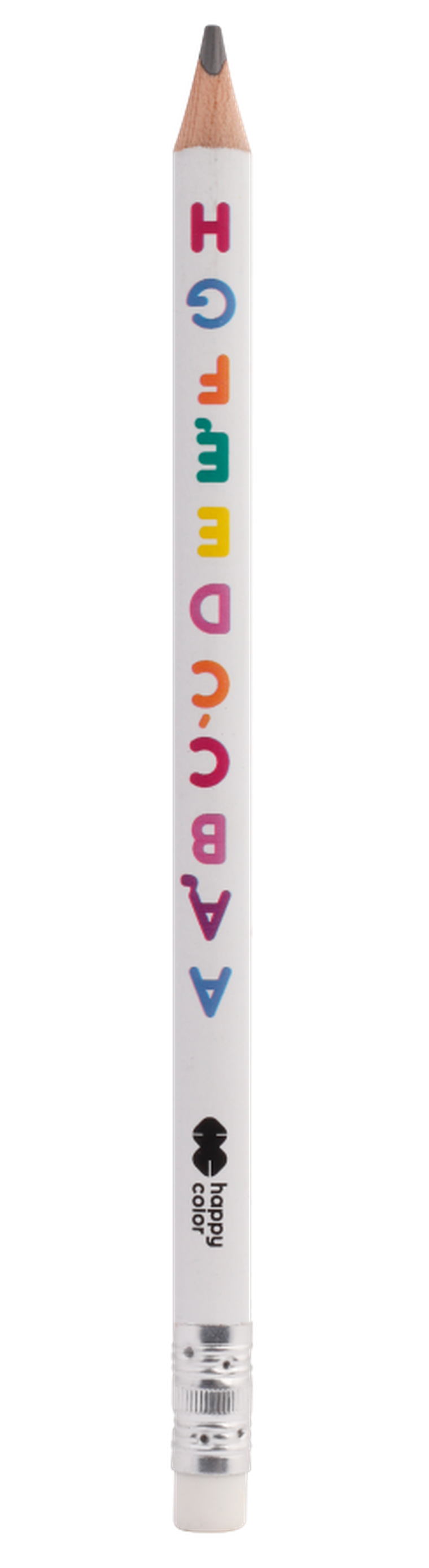 Happy Color, Abecadło, ołówek do nauki pisania, jumbo, trójkątny, 2B, 1 szt.