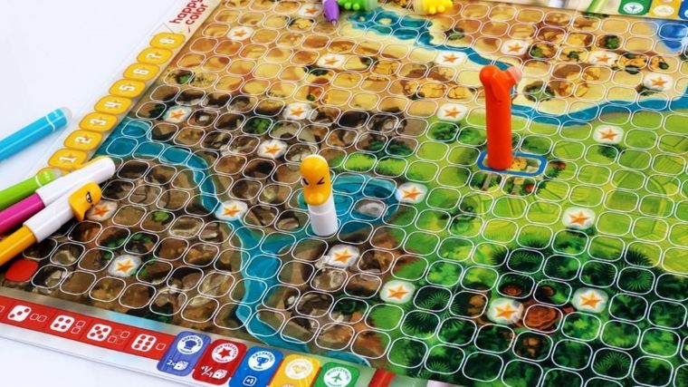 Happy Color, gra rodzinna ROLL&RACE, z długopisami wymazywalnymi